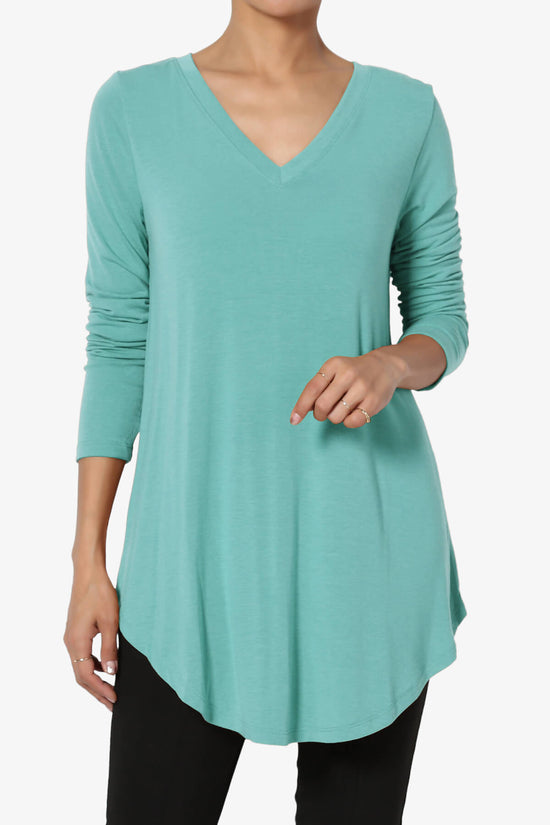 Load image into Gallery viewer, Ramada Long Sleeve Flowy Jersey Top ASH MINT_1
