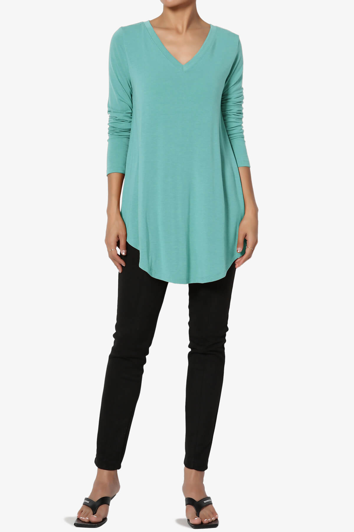 Load image into Gallery viewer, Ramada Long Sleeve Flowy Jersey Top ASH MINT_6
