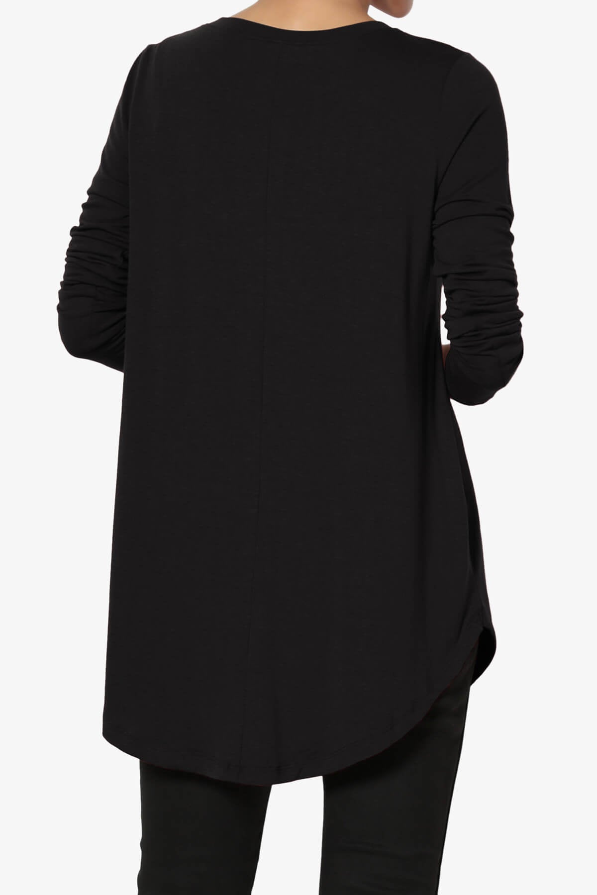 Load image into Gallery viewer, Ramada Long Sleeve Flowy Jersey Top BLACK_2
