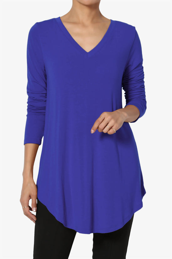 Load image into Gallery viewer, Ramada Long Sleeve Flowy Jersey Top BRIGHT BLUE_1
