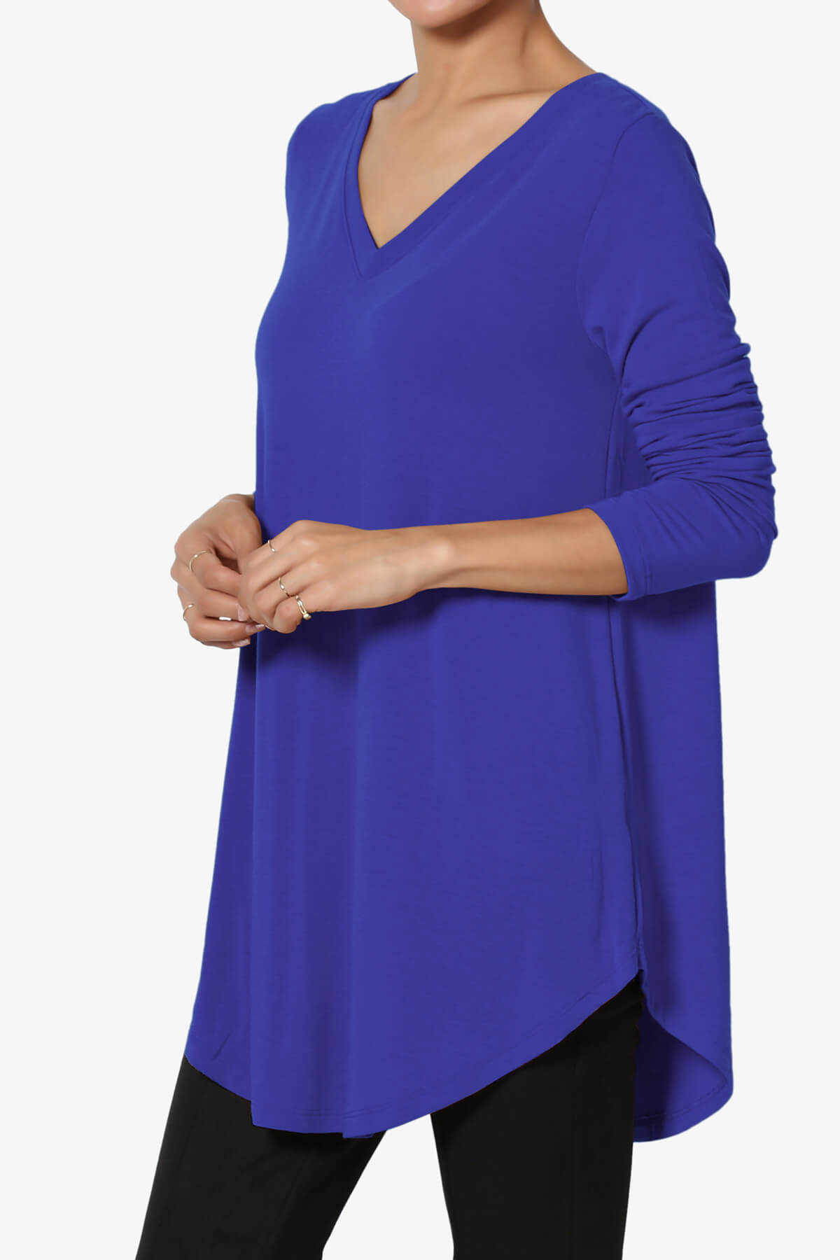 Load image into Gallery viewer, Ramada Long Sleeve Flowy Jersey Top BRIGHT BLUE_3
