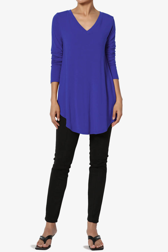 Load image into Gallery viewer, Ramada Long Sleeve Flowy Jersey Top BRIGHT BLUE_6
