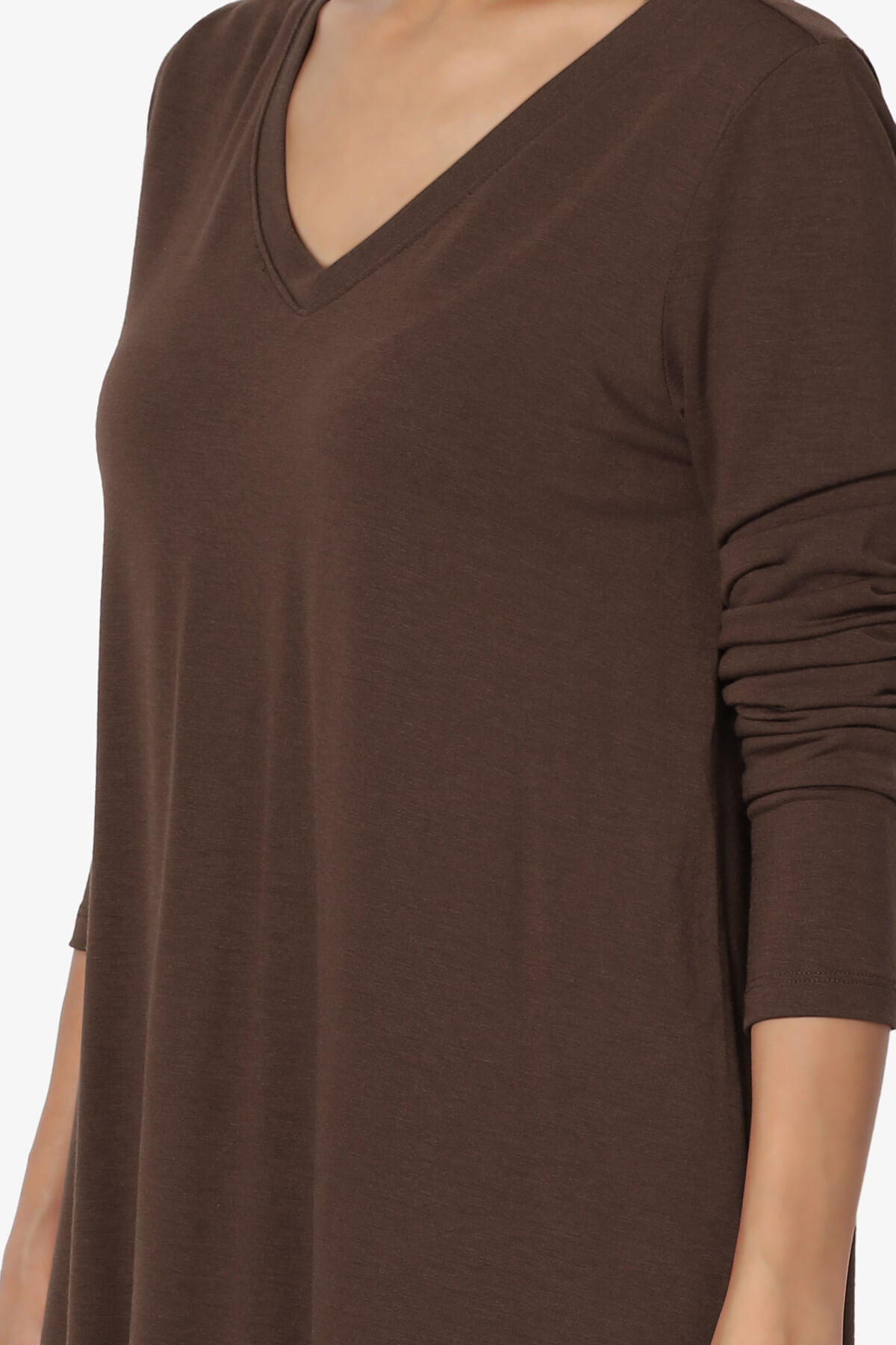 Load image into Gallery viewer, Ramada Long Sleeve Flowy Jersey Top BROWN_5
