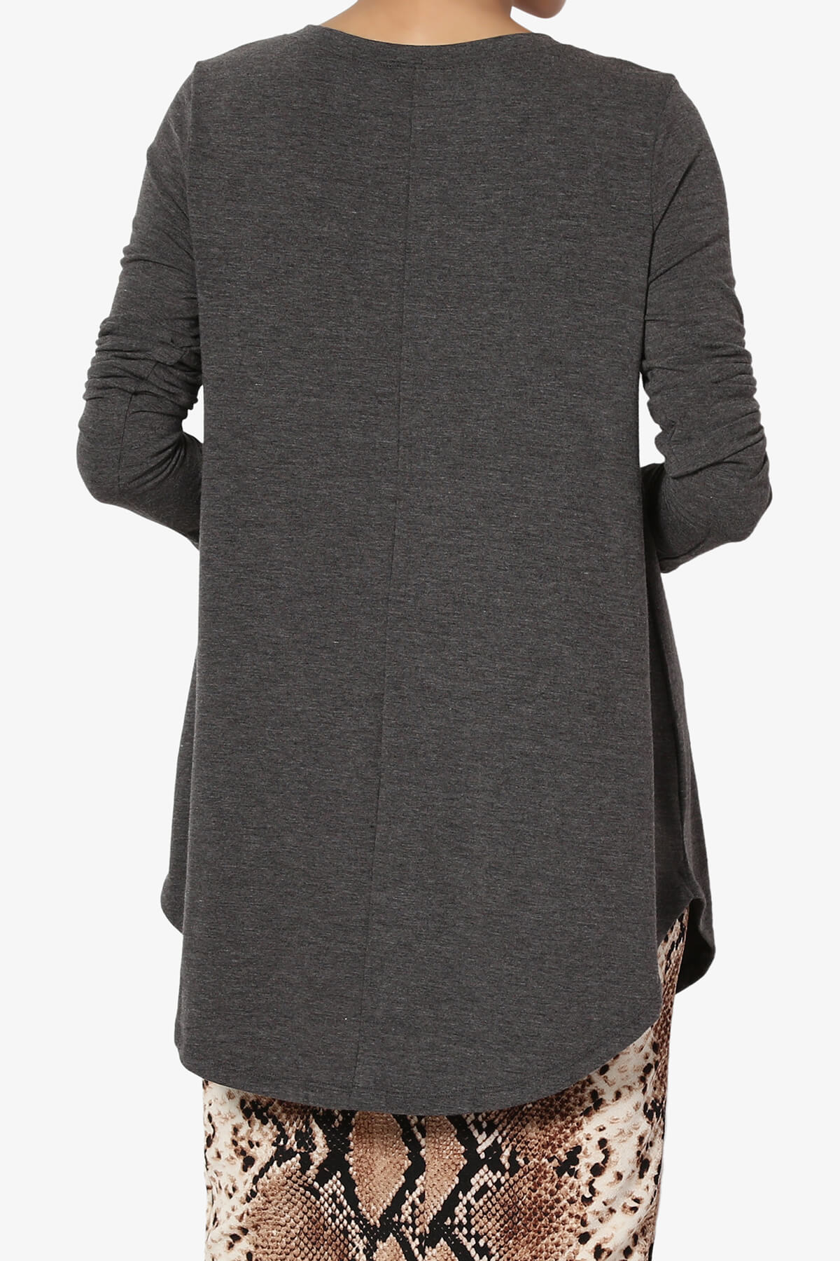 Ramada Long Sleeve Flowy Jersey Top CHARCOAL_2