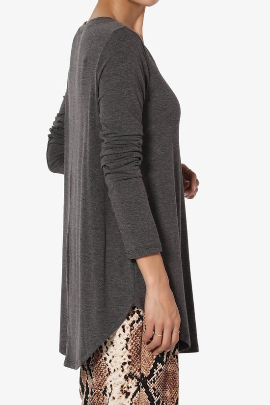 Load image into Gallery viewer, Ramada Long Sleeve Flowy Jersey Top CHARCOAL_4
