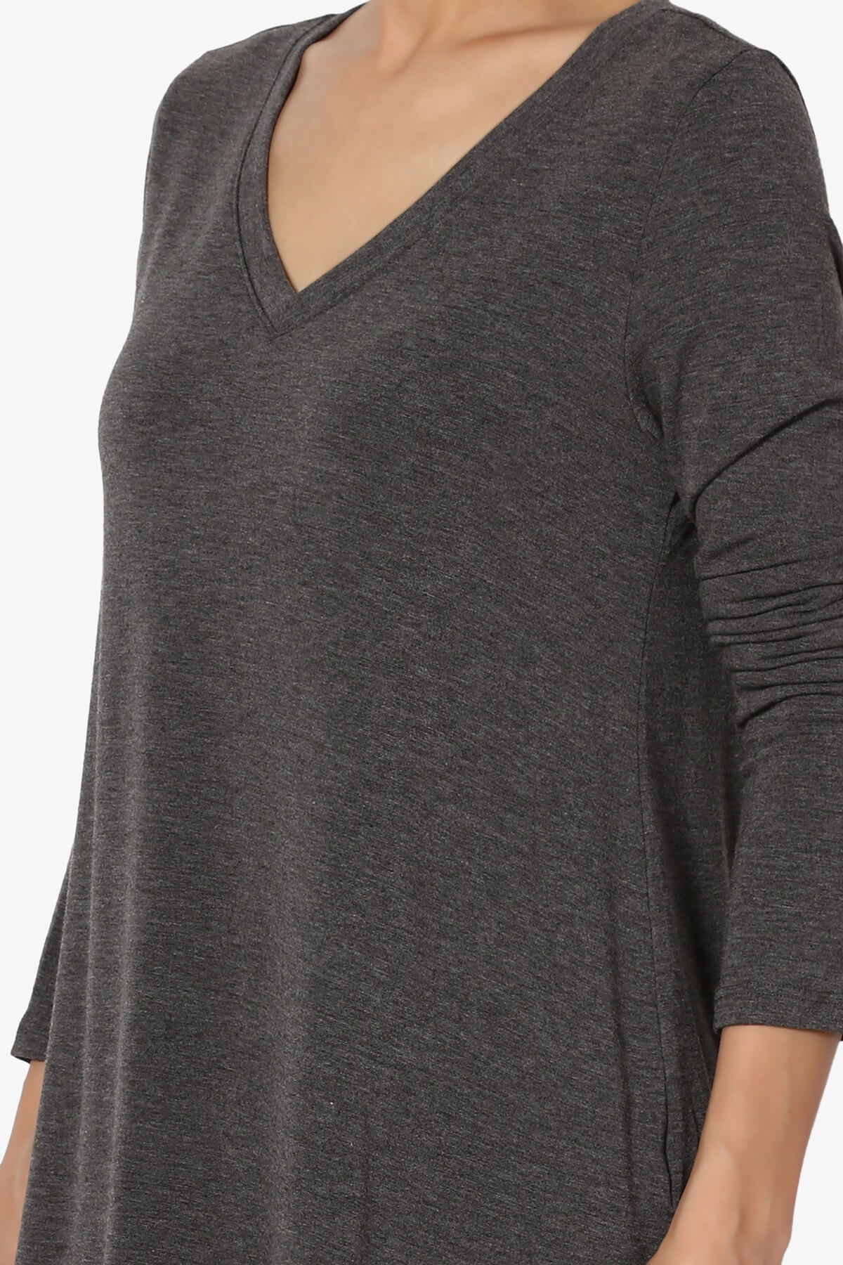 Load image into Gallery viewer, Ramada Long Sleeve Flowy Jersey Top CHARCOAL_5
