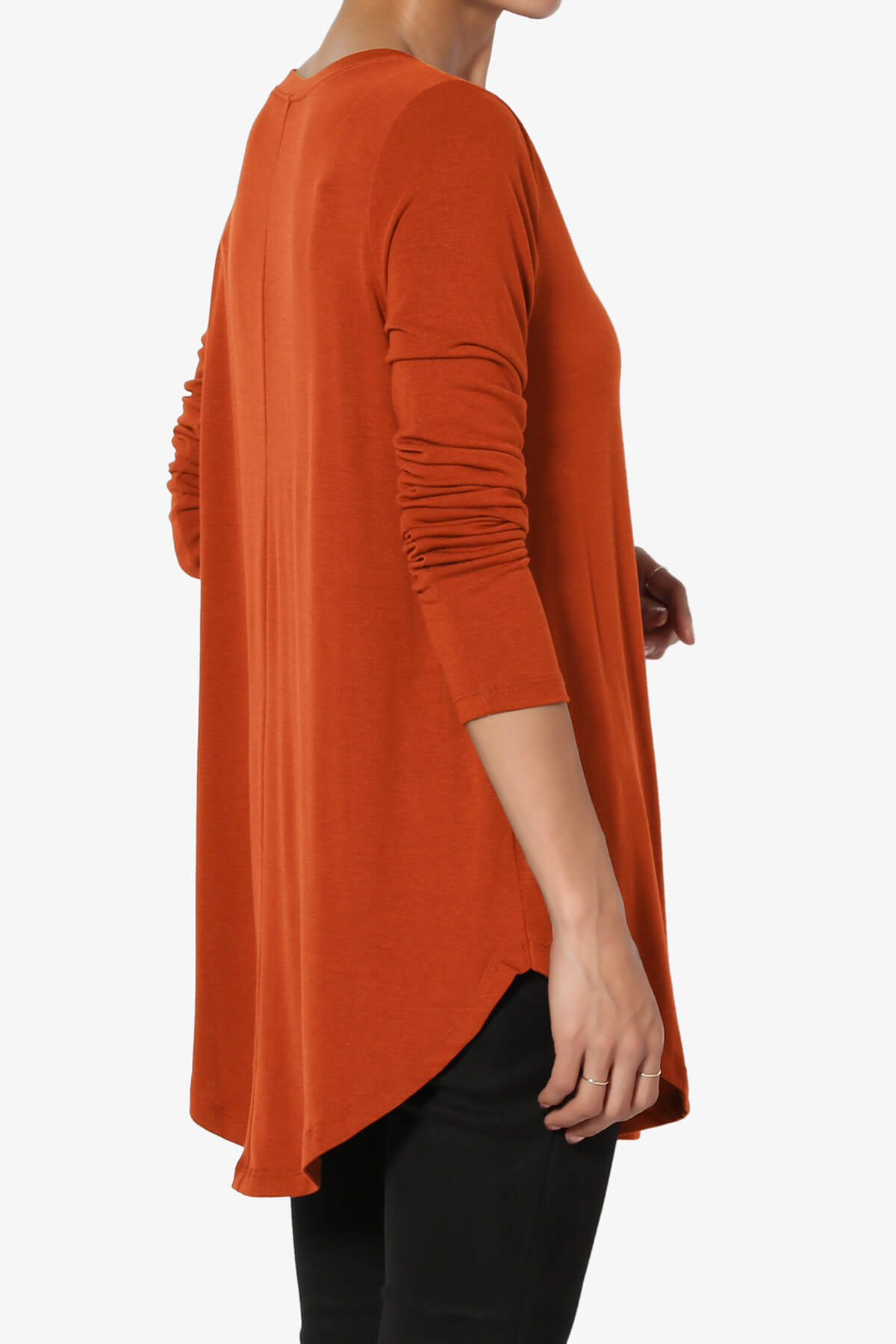 Ramada Long Sleeve Flowy Jersey Top COPPER_4