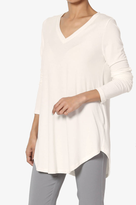 Ramada Long Sleeve Flowy Jersey Top CREAM_3