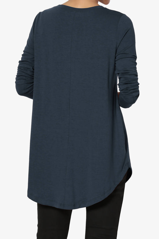 Ramada Long Sleeve Flowy Jersey Top DARK NAVY_2