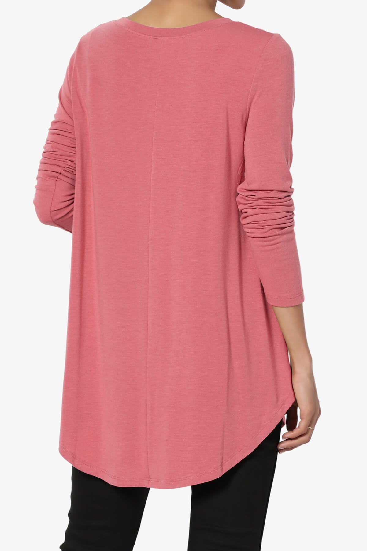 Ramada Long Sleeve Flowy Jersey Top DESERT ROSE_2