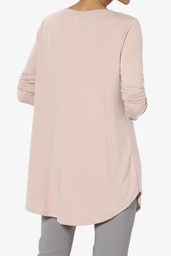 Ramada Long Sleeve Flowy Jersey Top DUSTY BLUSH_2