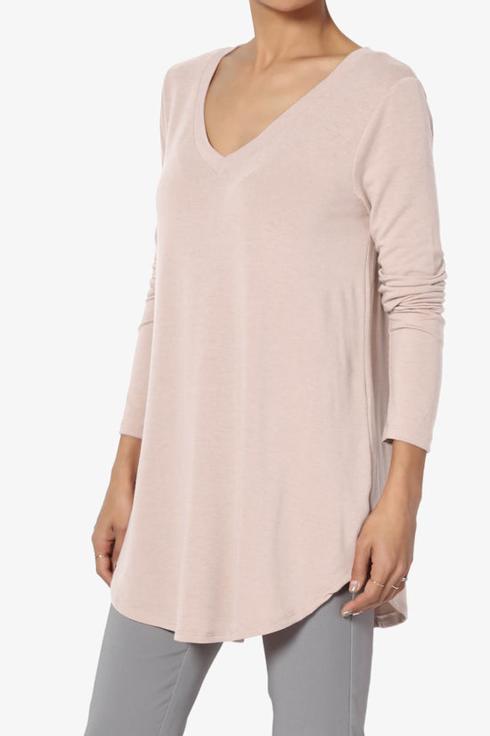 Ramada Long Sleeve Flowy Jersey Top DUSTY BLUSH_3