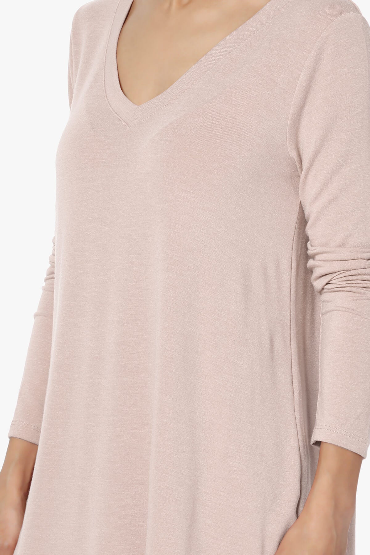 Ramada Long Sleeve Flowy Jersey Top DUSTY BLUSH_5