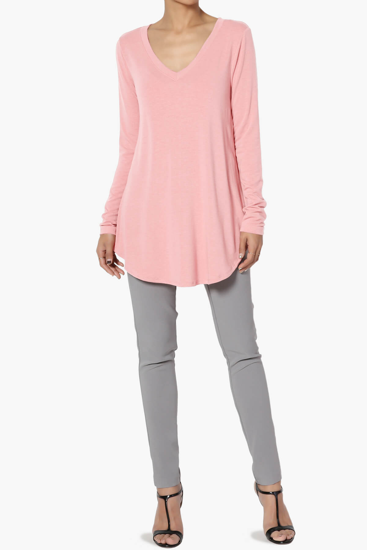 Ramada Long Sleeve Flowy Jersey Top DUSTY PINK_6