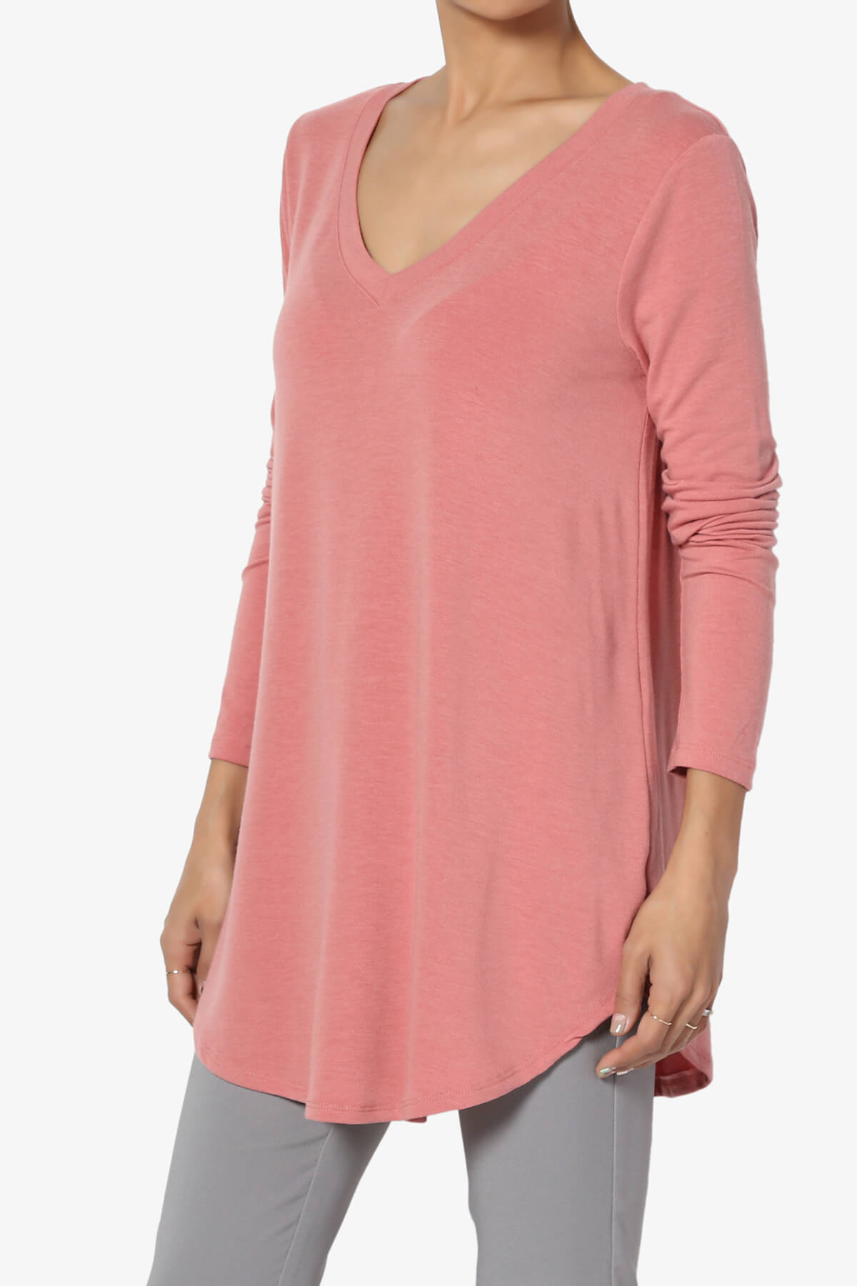 Ramada Long Sleeve Flowy Jersey Top DUSTY ROSE_3