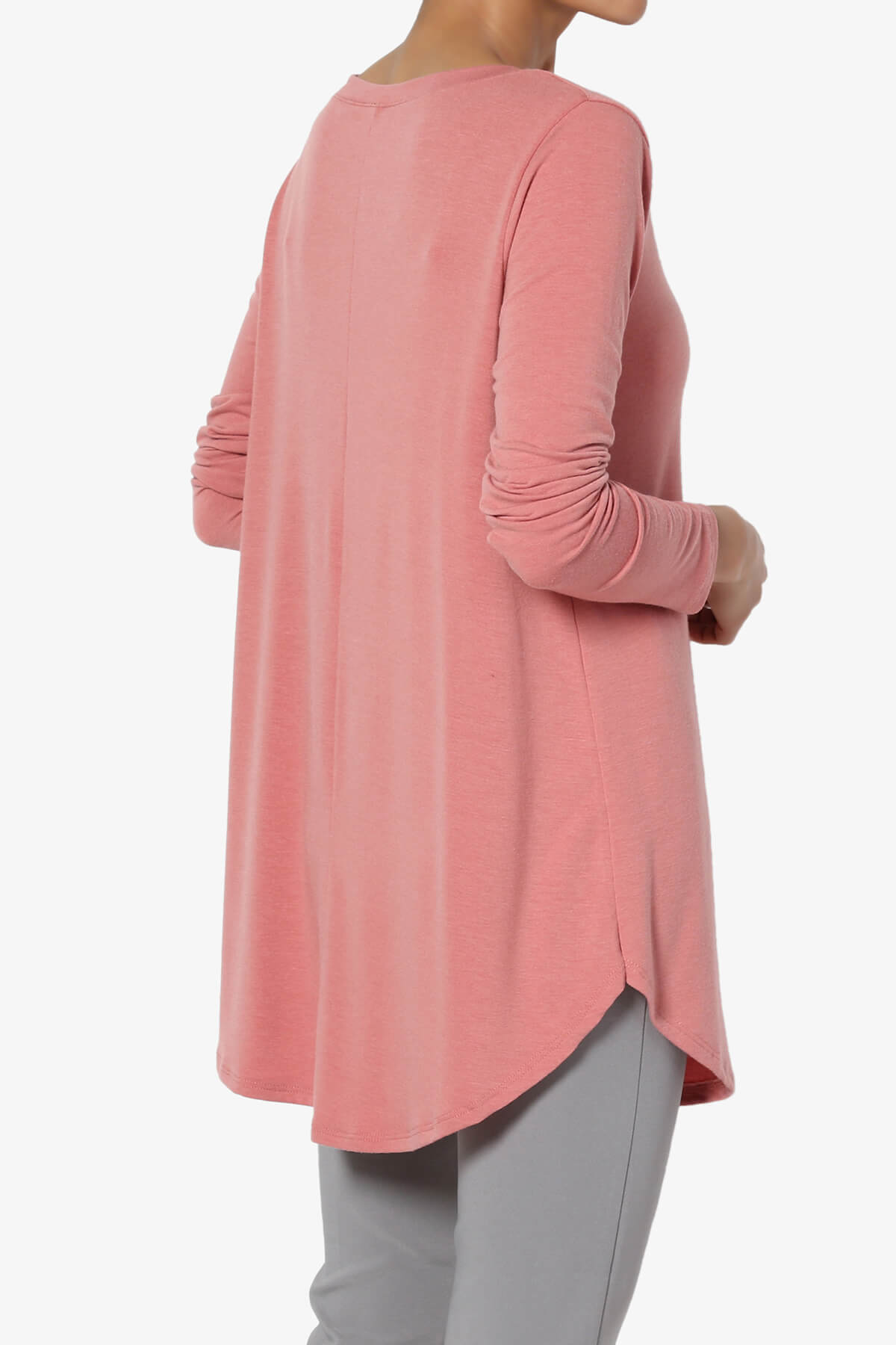 Load image into Gallery viewer, Ramada Long Sleeve Flowy Jersey Top DUSTY ROSE_4
