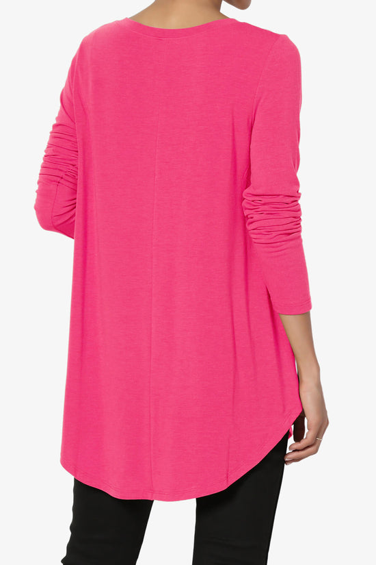 Ramada Long Sleeve Flowy Jersey Top FUCHSIA_2