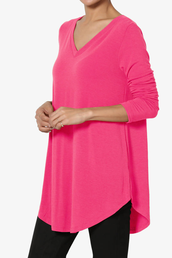 Ramada Long Sleeve Flowy Jersey Top FUCHSIA_3