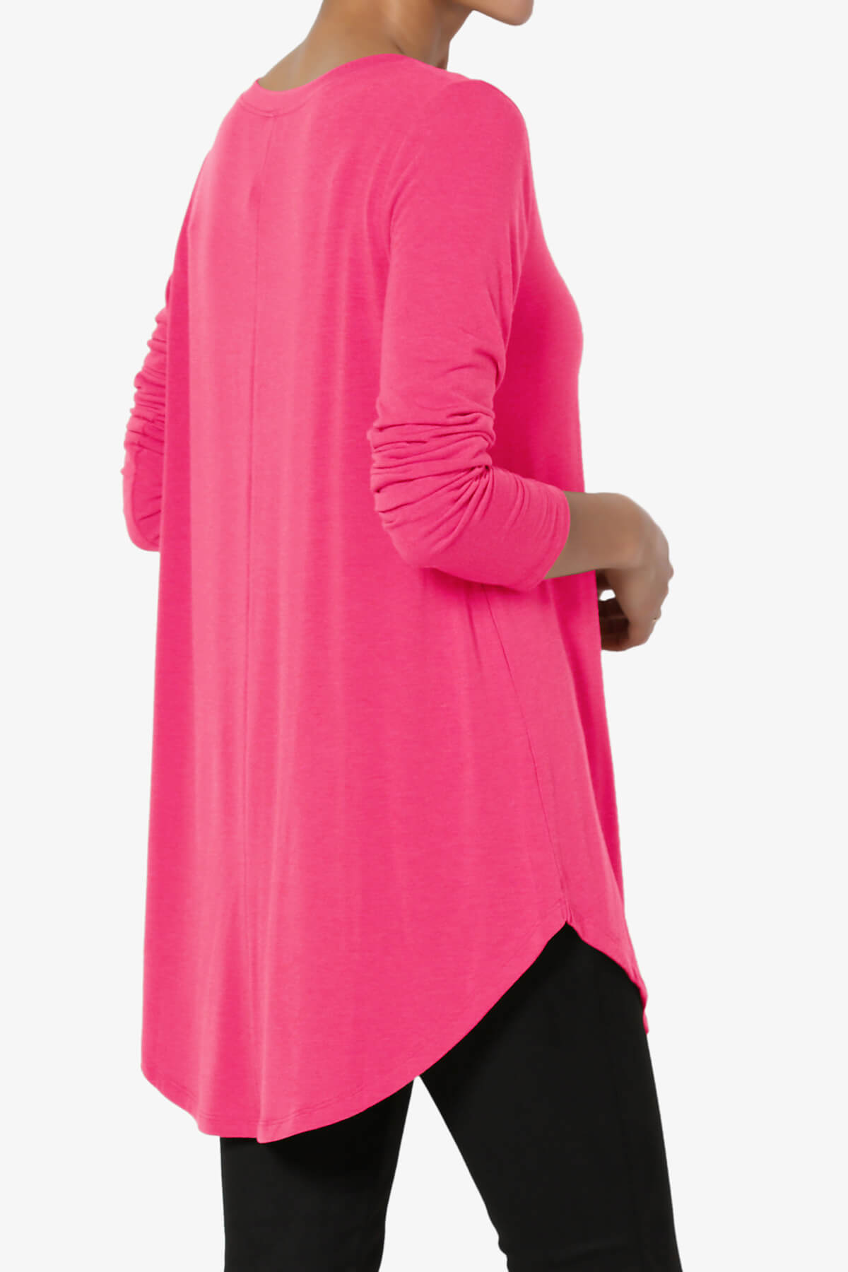 Ramada Long Sleeve Flowy Jersey Top FUCHSIA_4