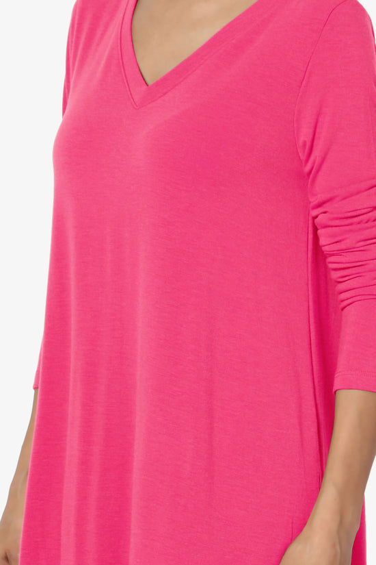 Ramada Long Sleeve Flowy Jersey Top FUCHSIA_5