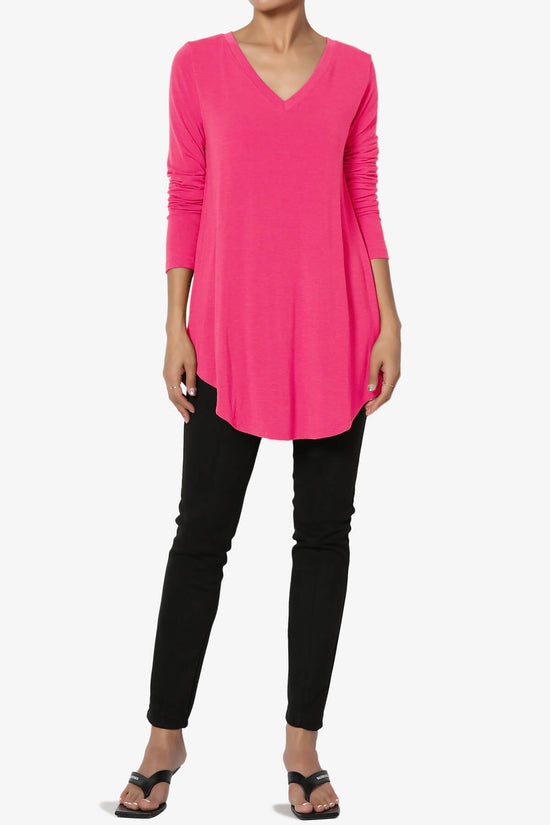 Ramada Long Sleeve Flowy Jersey Top FUCHSIA_6