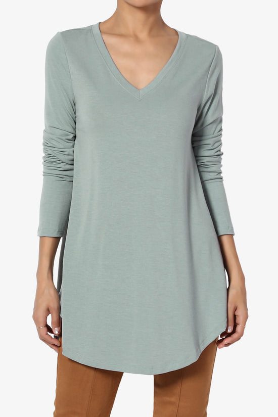 Load image into Gallery viewer, Ramada Long Sleeve Flowy Jersey Top GREEN_1
