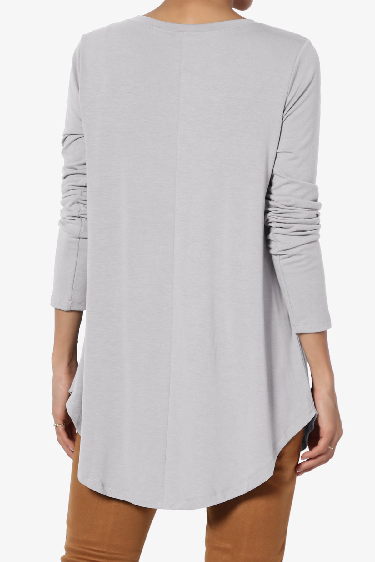 Ramada Long Sleeve Flowy Jersey Top GREY MIST_2