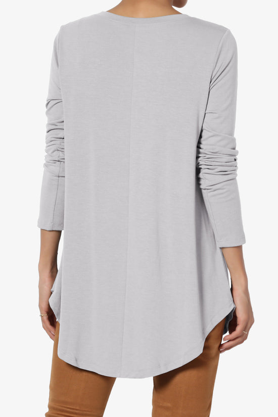 Ramada Long Sleeve Flowy Jersey Top GREY MIST_2