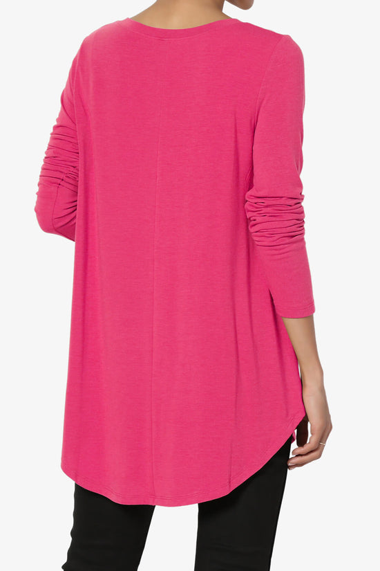 Load image into Gallery viewer, Ramada Long Sleeve Flowy Jersey Top HOT PINK_2
