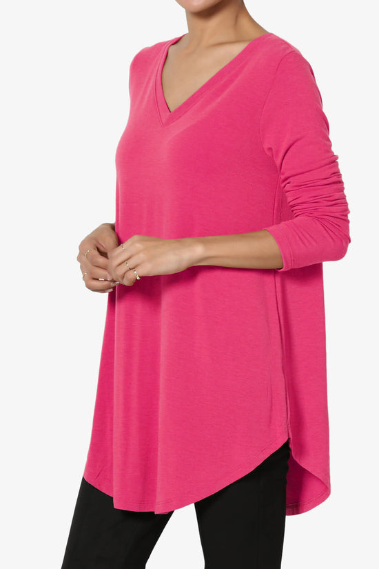 Load image into Gallery viewer, Ramada Long Sleeve Flowy Jersey Top HOT PINK_3
