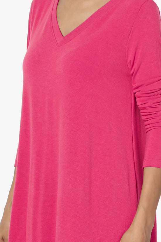 Ramada Long Sleeve Flowy Jersey Top HOT PINK_5