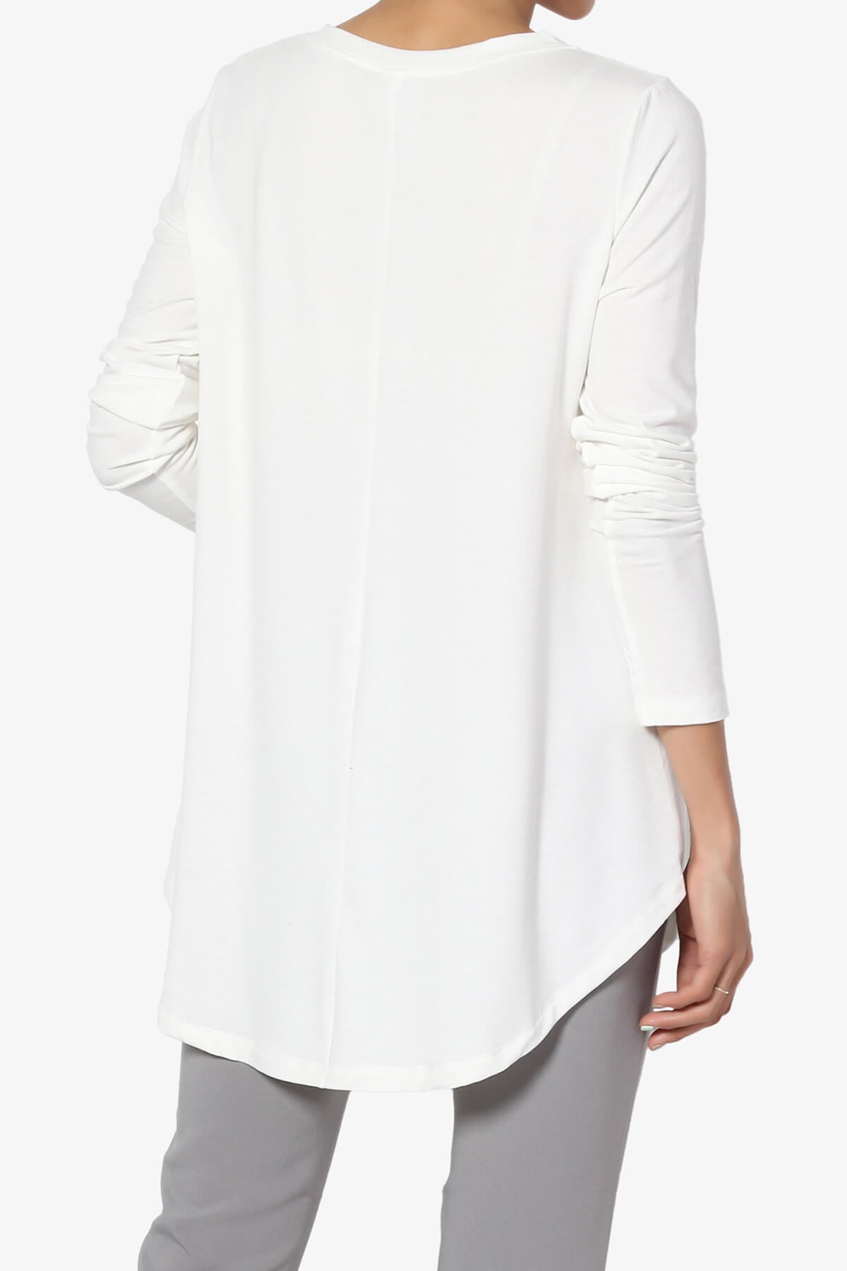 Load image into Gallery viewer, Ramada Long Sleeve Flowy Jersey Top IVORY_2
