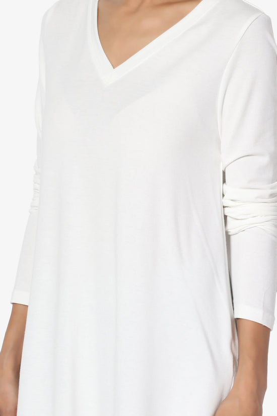 Ramada Long Sleeve Flowy Jersey Top IVORY_5