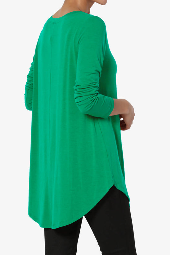 Load image into Gallery viewer, Ramada Long Sleeve Flowy Jersey Top KELLY GREEN_4

