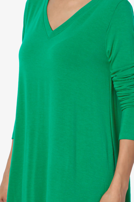 Load image into Gallery viewer, Ramada Long Sleeve Flowy Jersey Top KELLY GREEN_5
