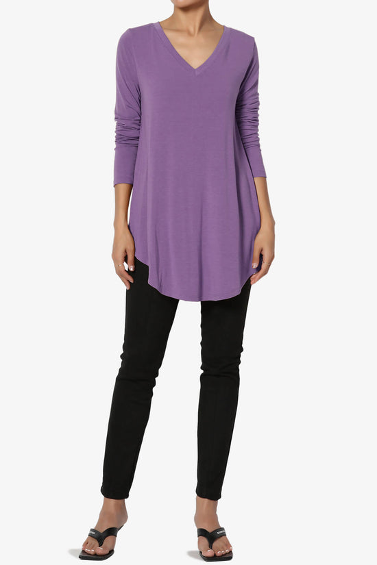 Load image into Gallery viewer, Ramada Long Sleeve Flowy Jersey Top LILAC_6
