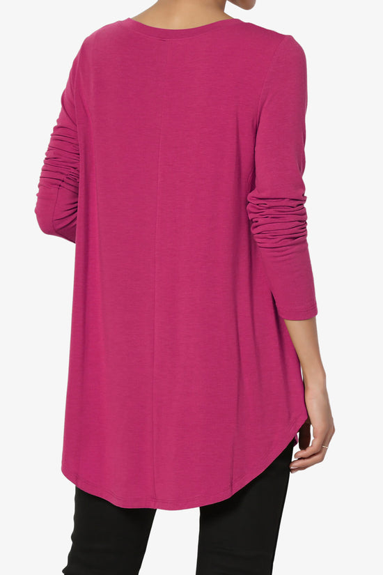 Load image into Gallery viewer, Ramada Long Sleeve Flowy Jersey Top MAGENTA_2
