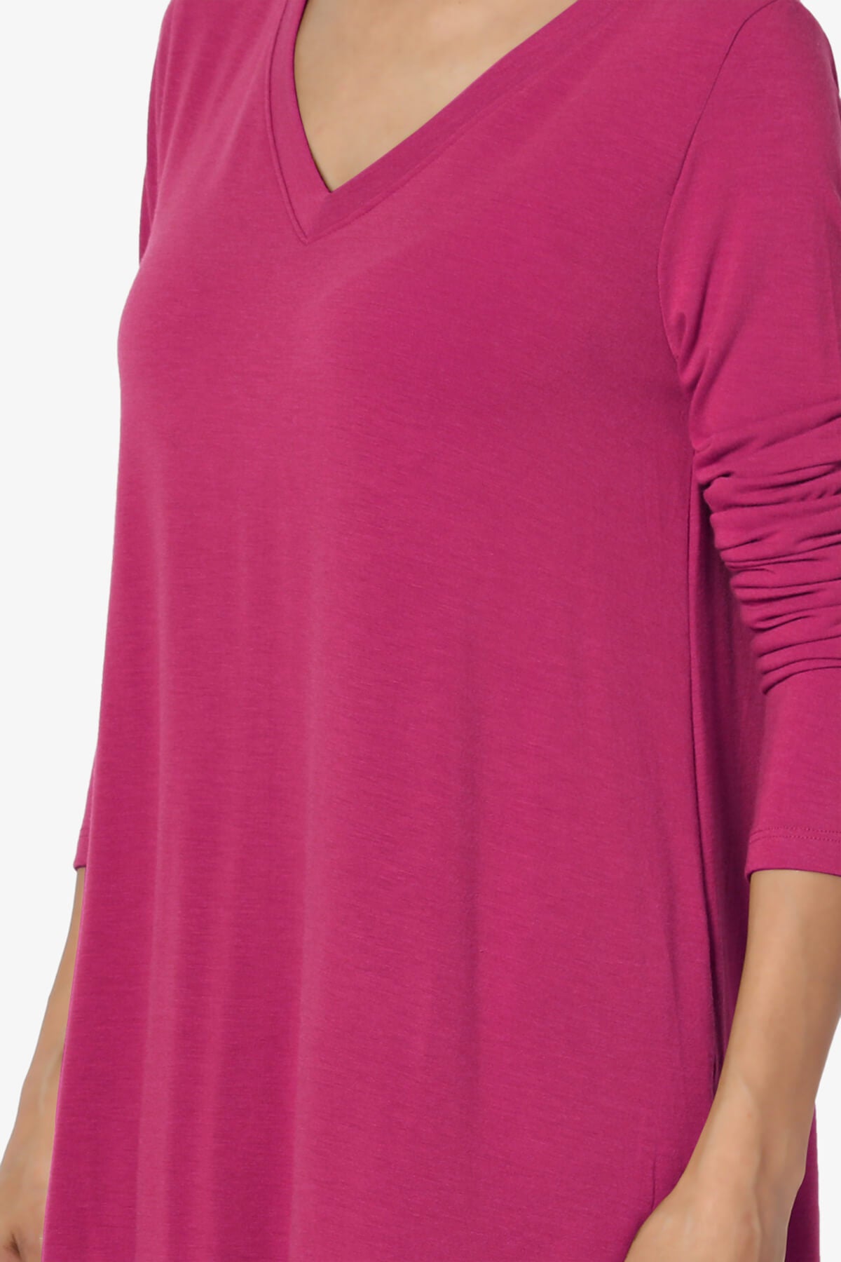 Load image into Gallery viewer, Ramada Long Sleeve Flowy Jersey Top MAGENTA_5
