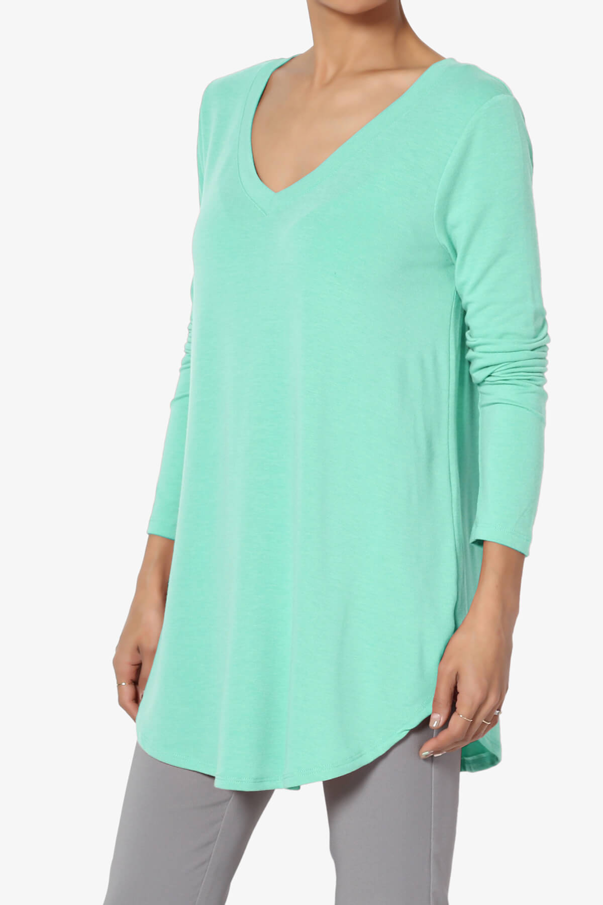 Load image into Gallery viewer, Ramada Long Sleeve Flowy Jersey Top MINT_3
