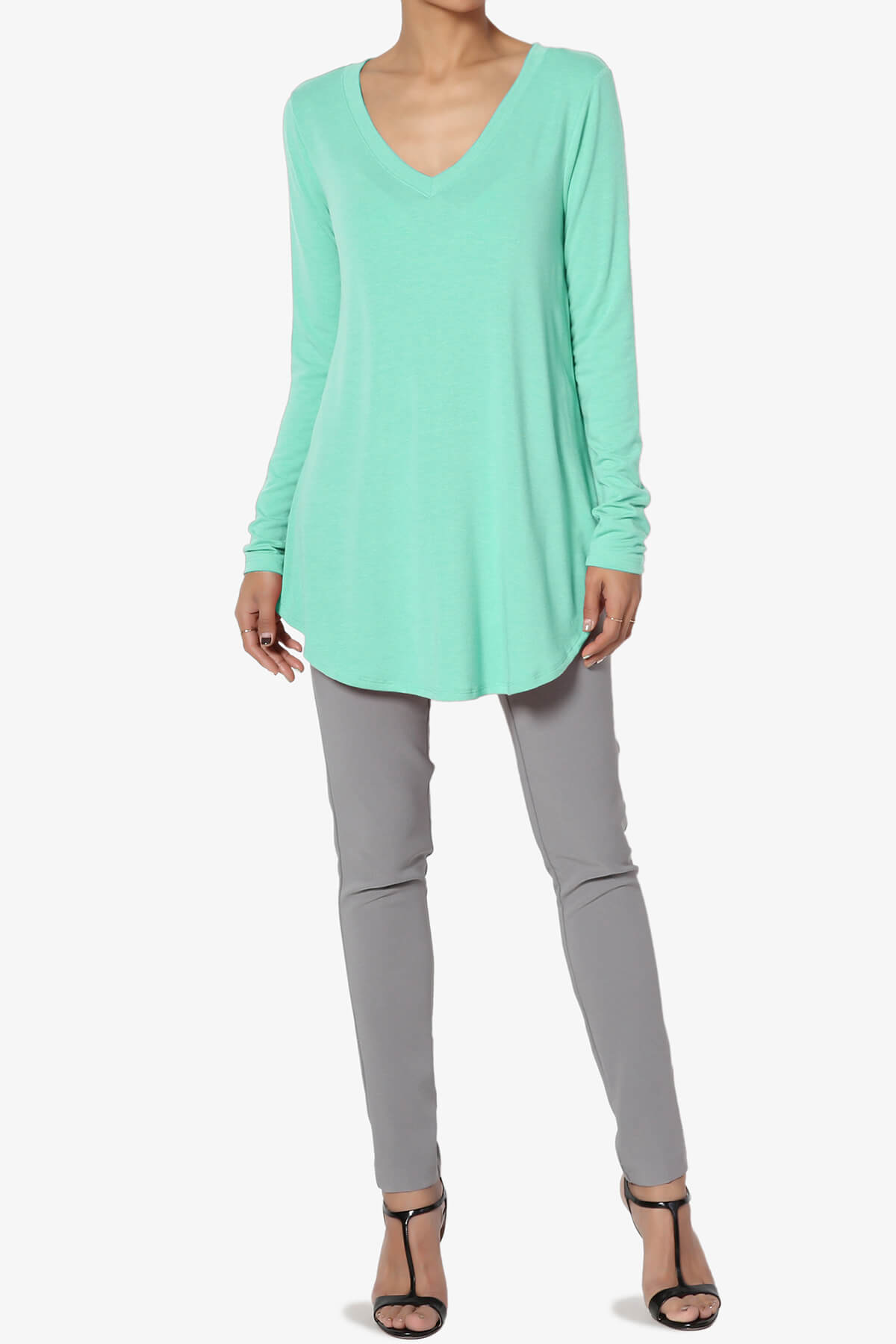 Load image into Gallery viewer, Ramada Long Sleeve Flowy Jersey Top MINT_6
