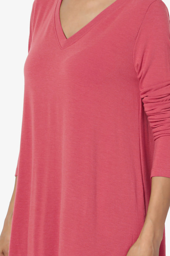Load image into Gallery viewer, Ramada Long Sleeve Flowy Jersey Top ROSE_5
