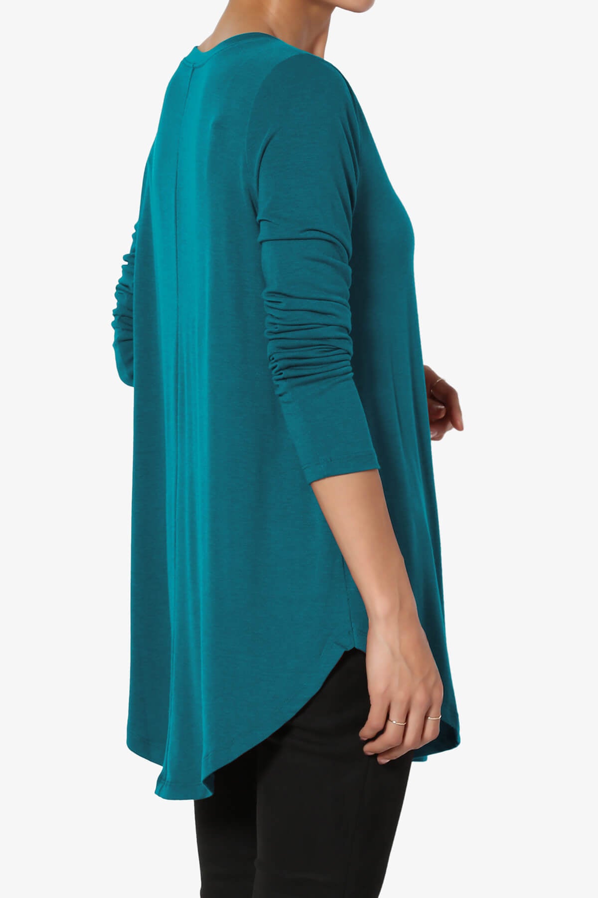 Load image into Gallery viewer, Ramada Long Sleeve Flowy Jersey Top TEAL_4
