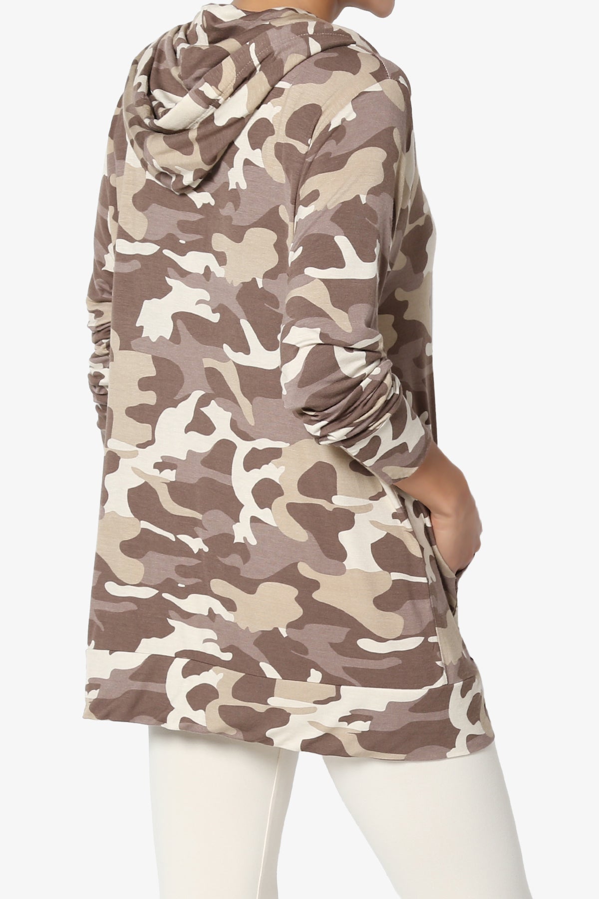 Kyra Camo Print Hoodie Tunic PLUS