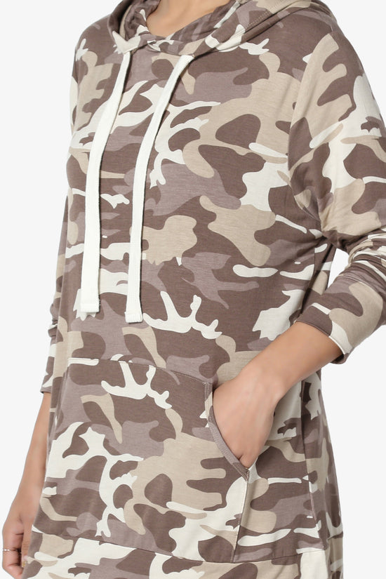 Kyra Camo Print Hoodie Tunic PLUS