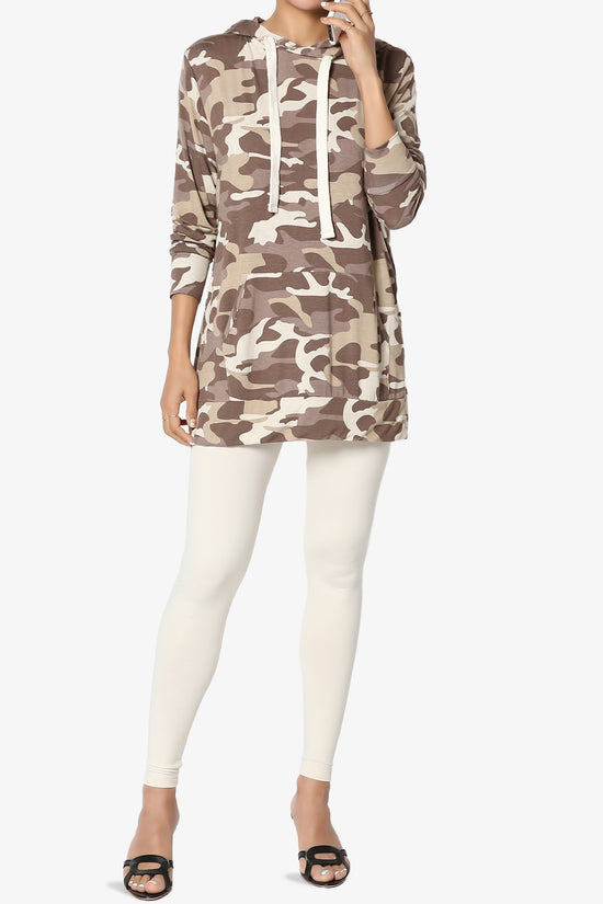 Kyra Camo Print Hoodie Tunic PLUS