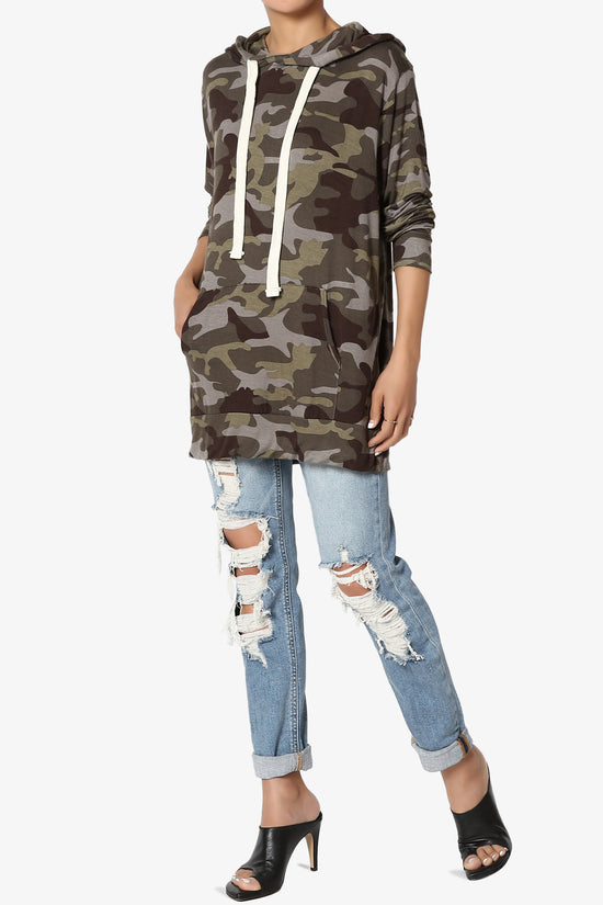 Kyra Camo Print Hoodie Tunic PLUS