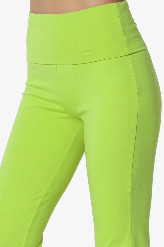 Sara Foldover Waist Yoga Pants GREEN_5
