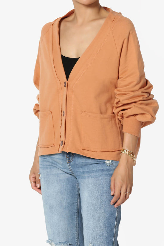 Load image into Gallery viewer, Embark Barrel Long Sleeve Terry Cardigan BUTTER ORANGE_3
