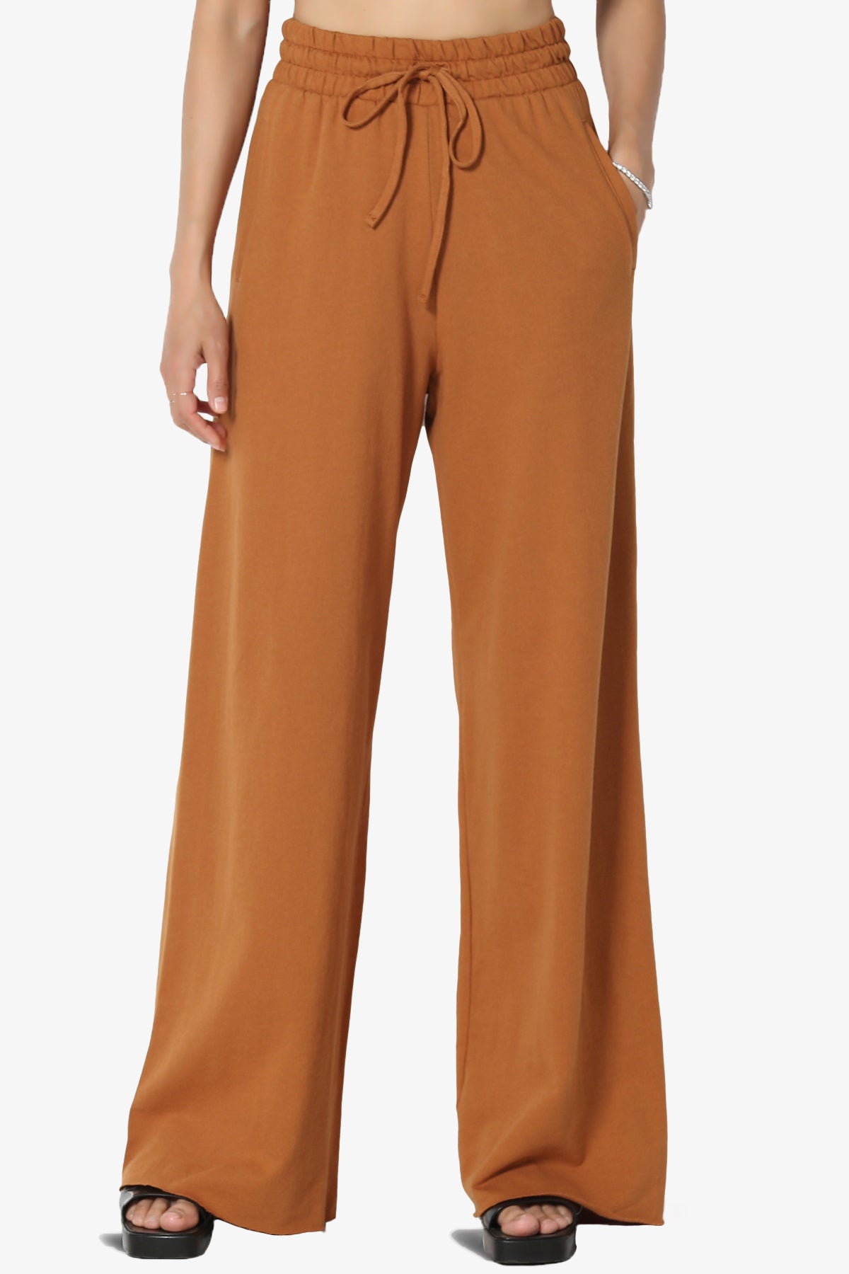 Nia Cotton Terry Wide Leg Track Pants