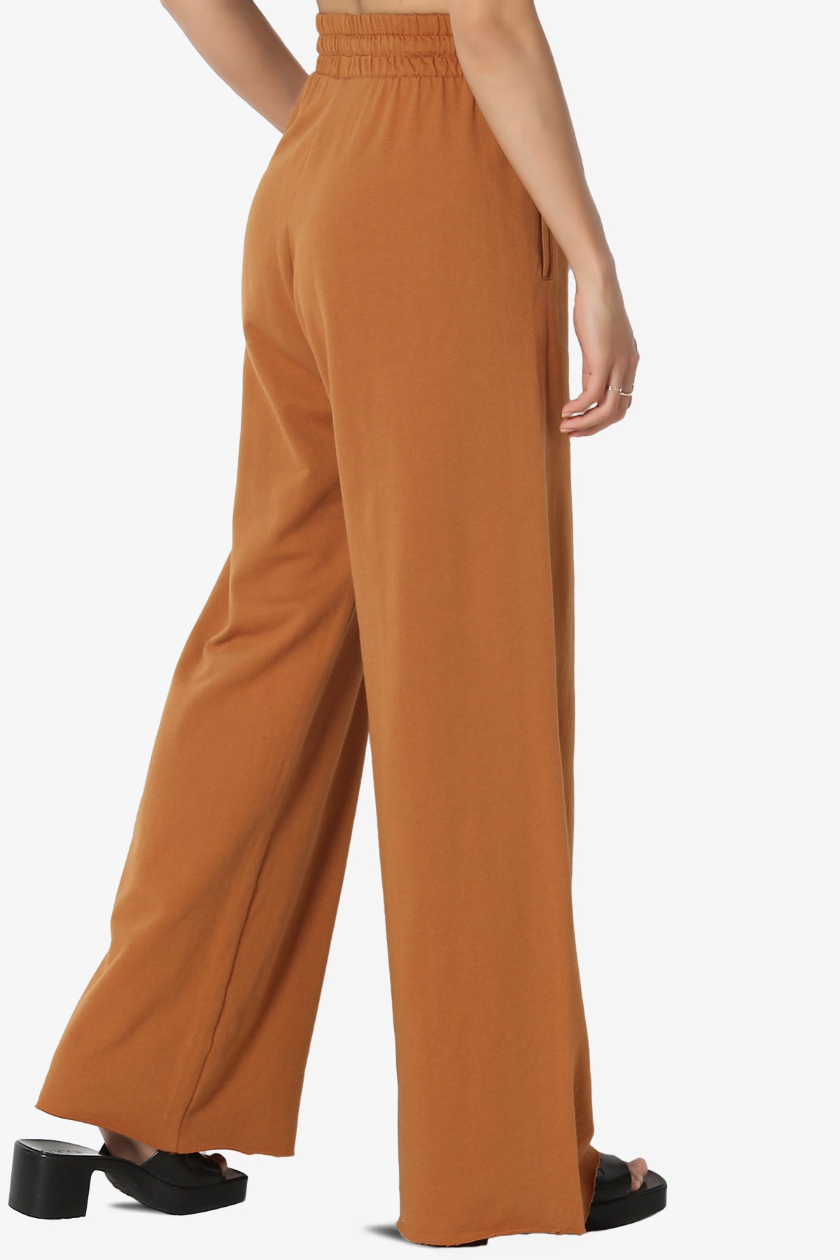 Nia Cotton Terry Wide Leg Track Pants PLUS